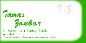 tamas zombor business card